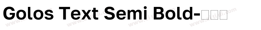 Golos Text Semi Bold字体转换